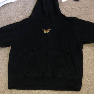 Black brandy Melville sweatshirt with a butterfly